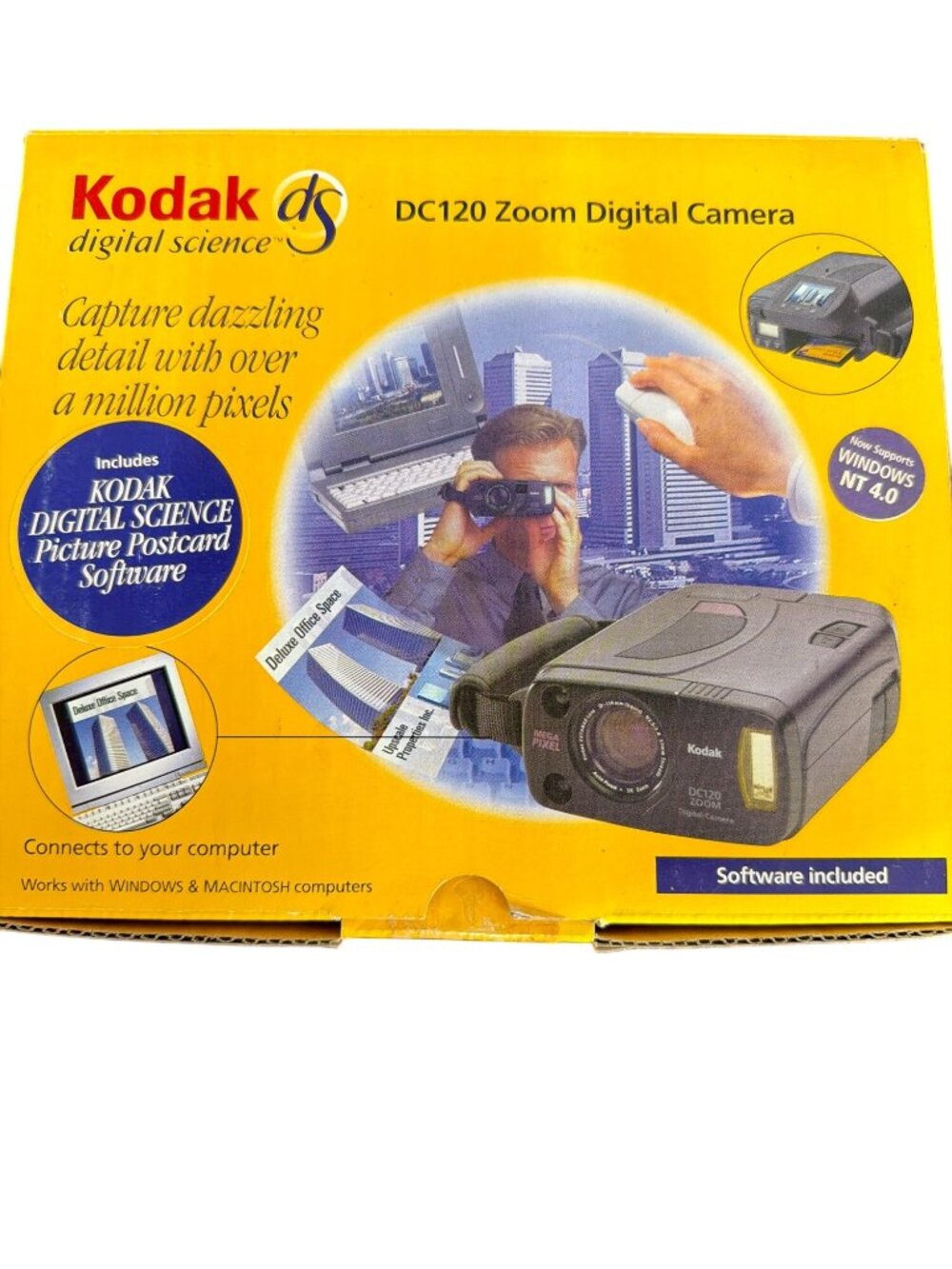 Kodak DC120 Zoom Digital Camera 1.2 Megapixels With Box & Software Included